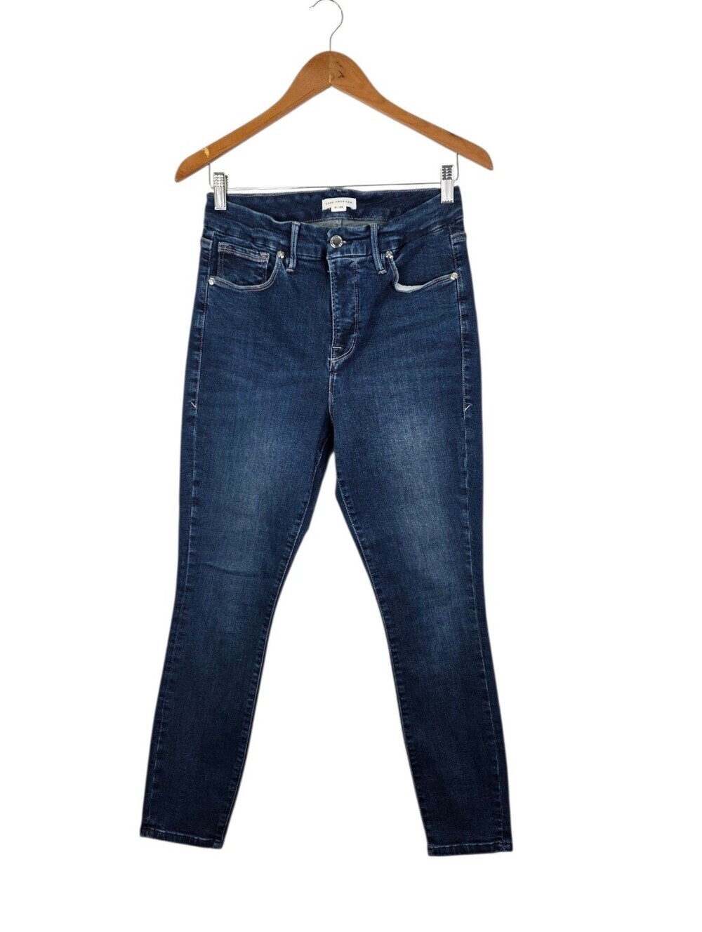 Good American Good Legs Skinny Jeans High Rise Stretch Blue Dark Denim Size 8/29